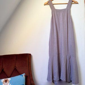 Tan Prologue Linen Garden Dress w/ Pockets